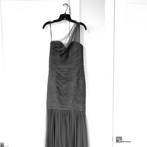 Amsale one arm bridesmaid dress